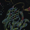 クレヨン　イラスト　月　魚　夜空